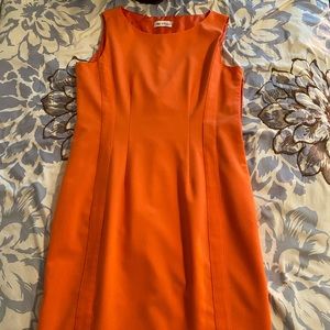 Calvin Klein Orange Sheath MIDI Dress